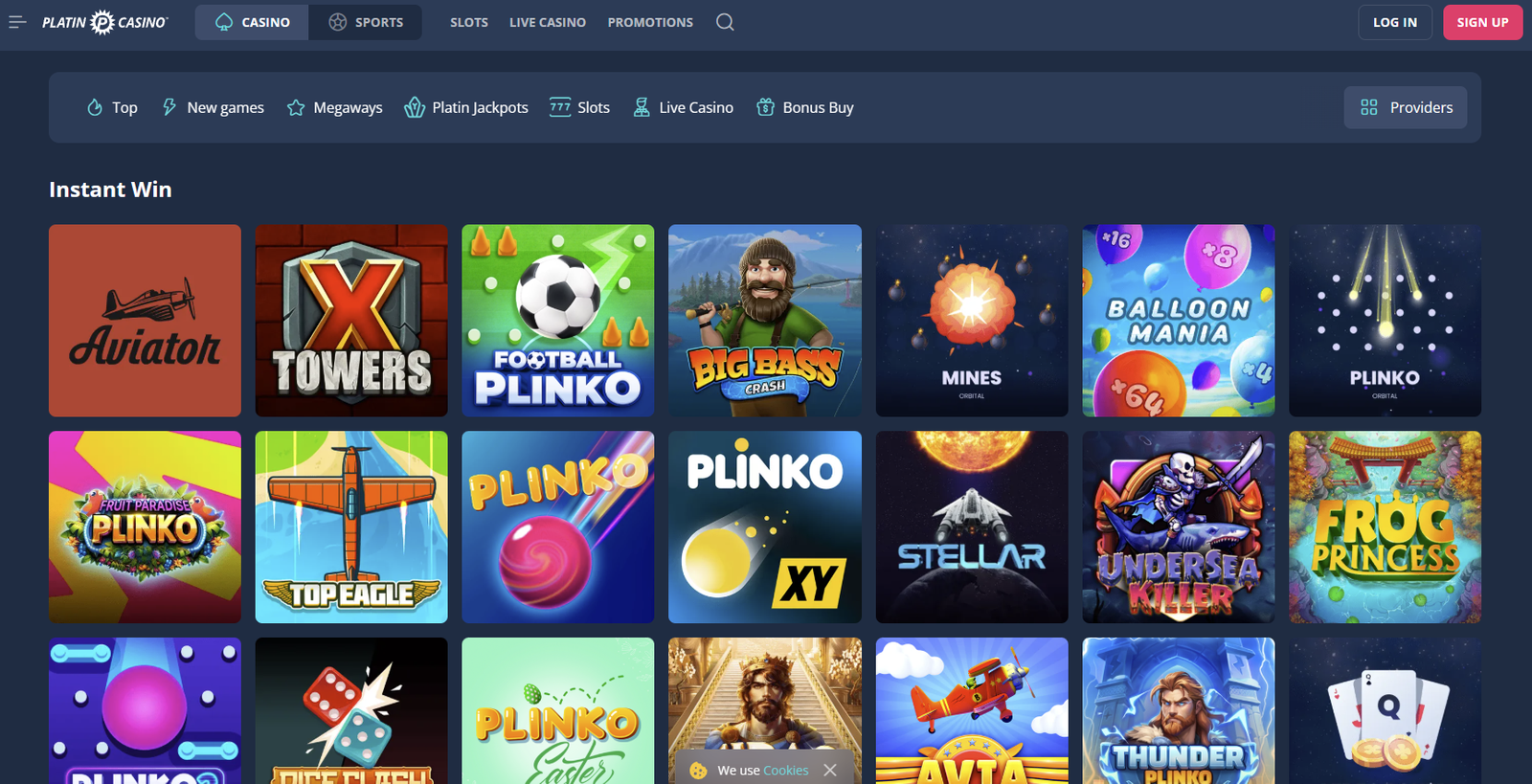 Platincasino Sofortgewinn